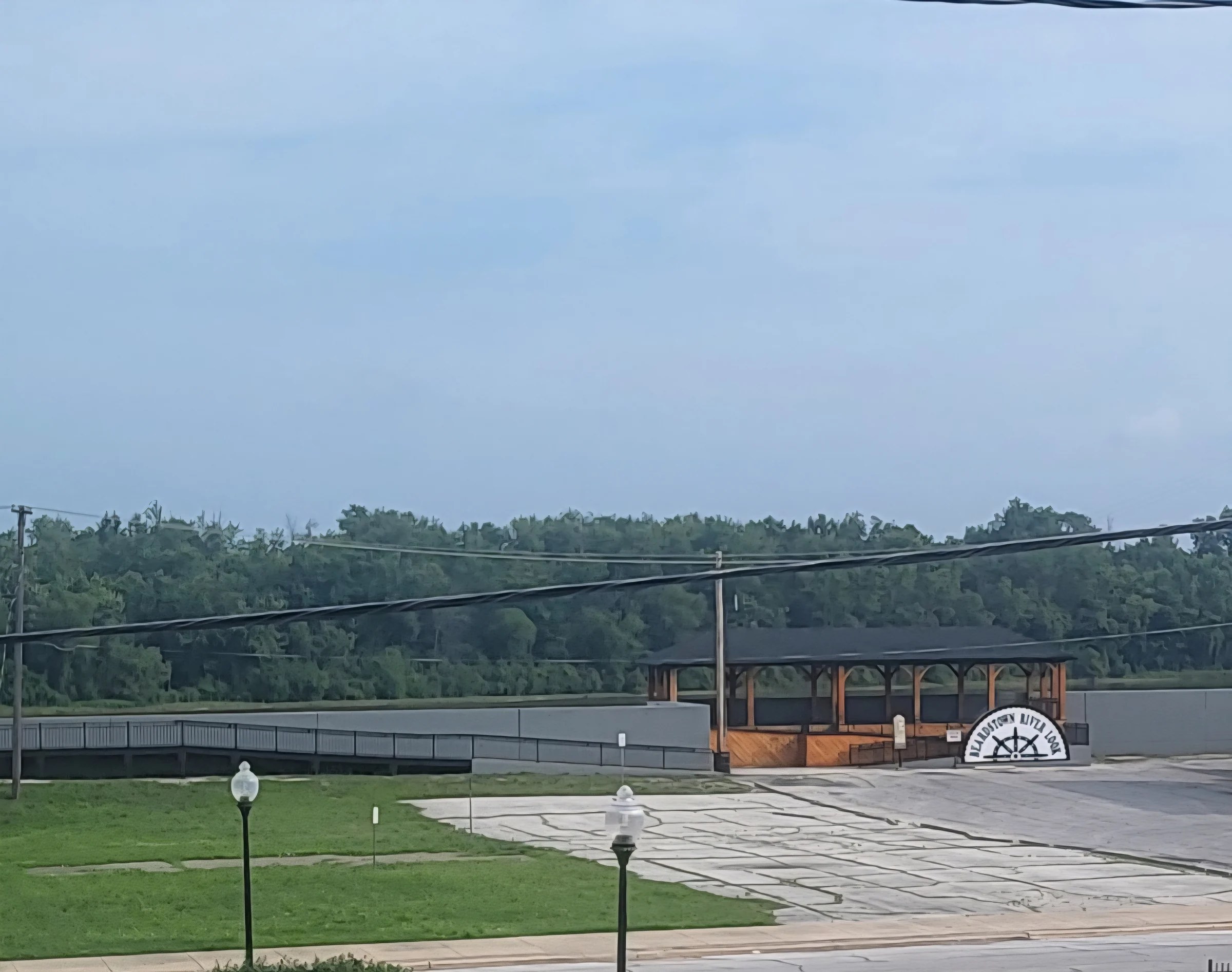 View of the Beardstown riverfront and riverwalk